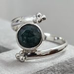 Emerald Dainty 925 Sterling Silver Ring (RS8-433)