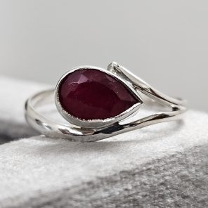 Ruby Dainty 925 Sterling Silver Ring (RS8-436)