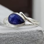 Blue Sapphire Dainty 925 Sterling Silver Ring (RS8-440)