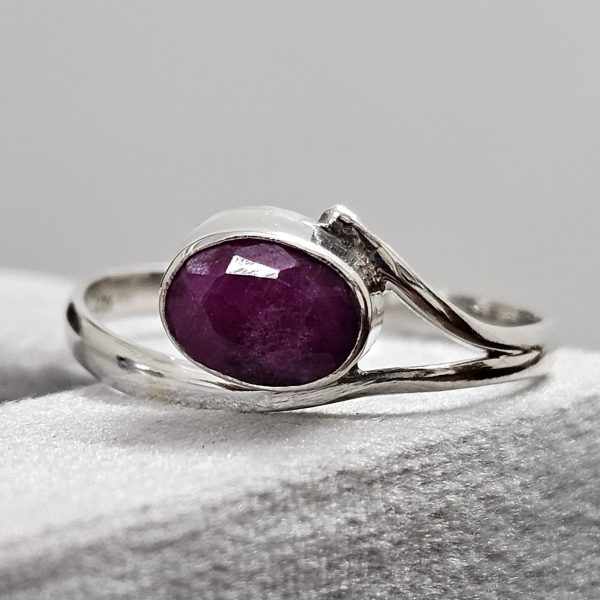 Ruby Dainty 925 Sterling Silver Ring (RS8-435)