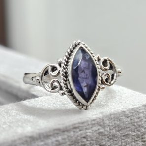 Iolite Dainty 925 Sterling Silver Ring (RS8-442)