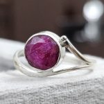 Ruby Dainty 925 Sterling Silver Ring (RS8-439)