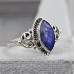 Blue Sapphire Dainty 925 Sterling Silver Ring (RS8-444)