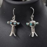 Mohave Turquoise Squash Blossom Earring