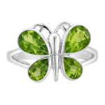 Peridot Butterfly Ring