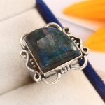 Green Moonstone Ring Size US 6 925 Sterling Silver (REXT51-19)