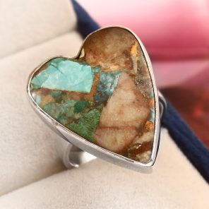 Ribbon Turquoise Ring Size US 7 925 Sterling Silver (RS24-111)