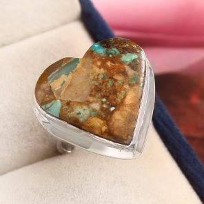 Ribbon Turquoise Ring Size US 8 925 Sterling Silver (RS24-113)