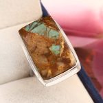 Ribbon Turquoise Ring Size US 8 925 Sterling Silver (RS24-114)