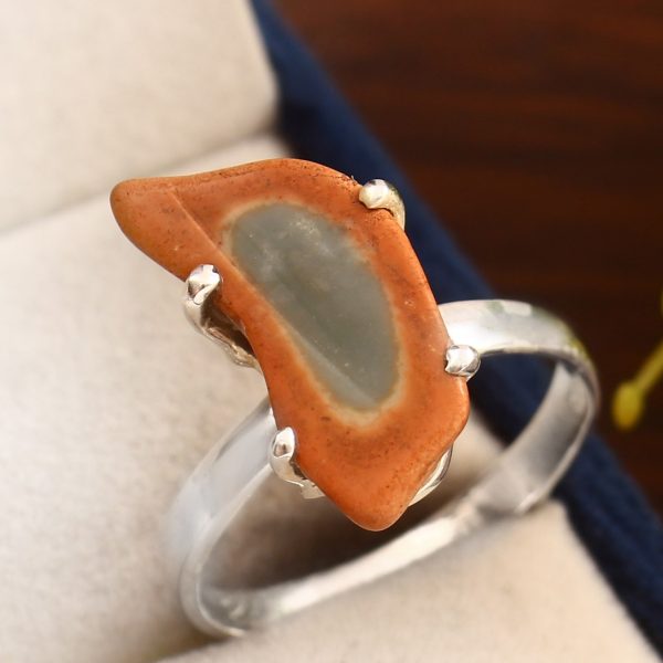 Imperial Jasper Ring Size US 11 925 Sterling Silver (REXT51-42)