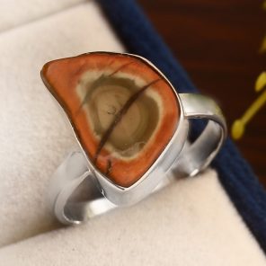 Imperial Jasper Ring Size US 9 925 Sterling Silver (REXT51-34)