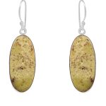 Mint Chrysoprase 1.75" 925 Sterling Silver Earring (REXT51-58)
