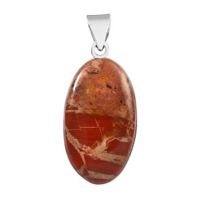 Truck Tire Jasper 1.75" 925 Sterling Silver Pendant (REXT56-104)