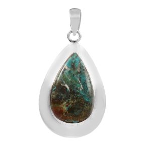 Shattuckite 2" 925 Sterling Silver Pendant (REXT56-132)