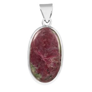 Ruby Ziosite 1.75" 925 Sterling Silver Pendant (REXT56-73)