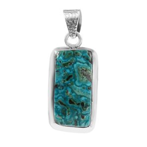 Shattuckite 1.25" 925 Sterling Silver Pendant (REXT56-18)