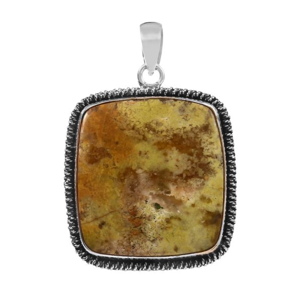 Lizardite 1.75" 925 Sterling Silver Pendant (REXT56-136)