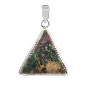 Ruby Fuchsite 1.5" 925 Sterling Silver Pendant (REXT56-112)