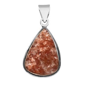 Raw Strawberry Quartz 1.75" 925 Sterling Silver Pendant (REXT56-70)