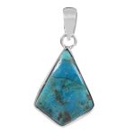 Mohave Turquoise 1.25" 925 Sterling Silver Pendant (REXT56-12)