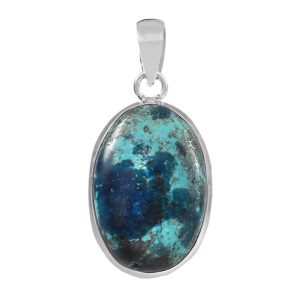 Shattuckite 1.5" 925 Sterling Silver Pendant (REXT56-22)