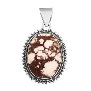 Wild Horse Jasper 1.5" 925 Sterling Silver Pendant (REXT56-81)