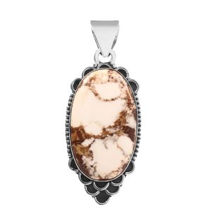 Wild Horse Jasper 1.75" 925 Sterling Silver Pendant (REXT56-82)