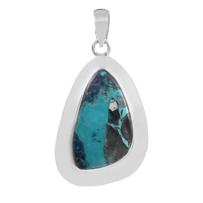 Shattuckite 2" 925 Sterling Silver Pendant (REXT56-24)