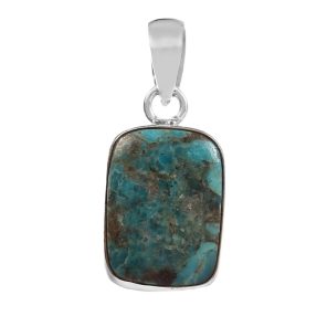 Mohave Turquoise 1" 925 Sterling Silver Pendant (REXT56-14)