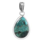 Mohave Turquoise 1.25" 925 Sterling Silver Pendant (REXT56-15)