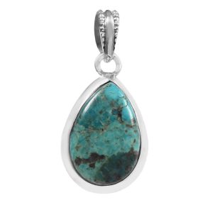 Mohave Turquoise 1.25" 925 Sterling Silver Pendant (REXT56-15)