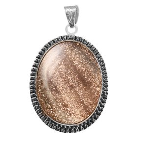 Sunstone Doublet 1.75" 925 Sterling Silver Pendant (REXT56-50)