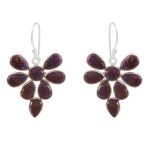Purple Copper Turquoise 925 Sterling Silver Chandalier Earring (RS114-55)