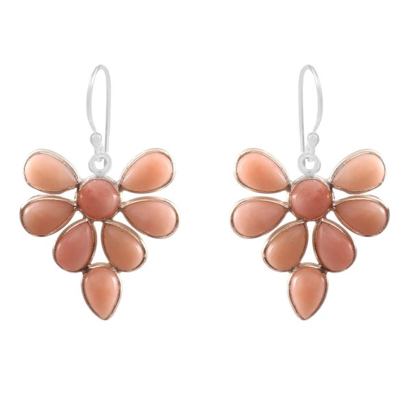 Pink Opal 925 Sterling Silver Chandalier Earring (RS114-48)