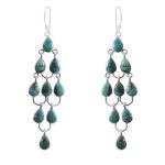 Mohave Turquoise 925 Sterling Silver Chandalier Earring (RS114-24)
