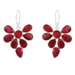 Ruby 925 Sterling Silver Chandalier Earring (RS114-50)