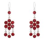 Ruby 925 Sterling Silver Chandalier Earring (RS114-30)