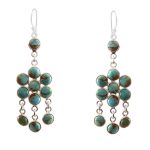 Mohave Turquoise 925 Sterling Silver Chandalier Earring (RS114-34)