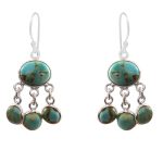 Mohave Turquoise 925 Sterling Silver Chandalier Earring (RS114-66)