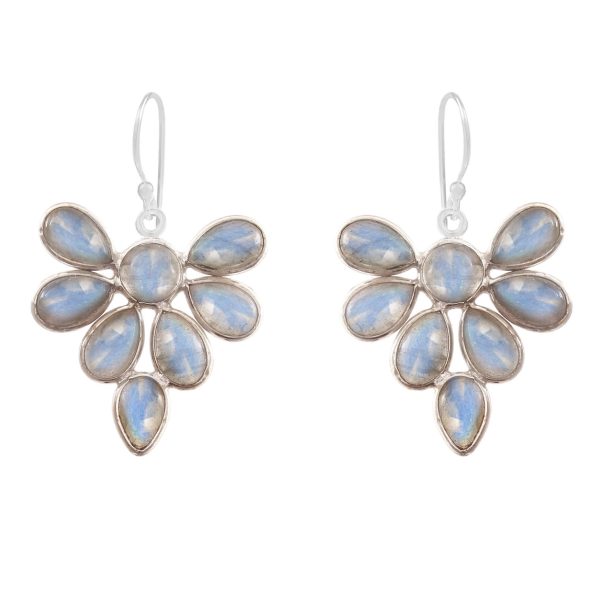 Labradorite 925 Sterling Silver Chandalier Earring (RS114-54)