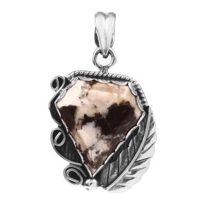 White Buffalo Turquoise 1.25â€³ 925 Sterling Silver Pendant (RS109-224)