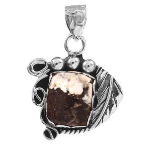 White Buffalo Turquoise 1.2â€³ 925 Sterling Silver Pendant (RS109-229)