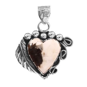 White Buffalo Turquoise 1.25â€³ 925 Sterling Silver Pendant (RS109-228)