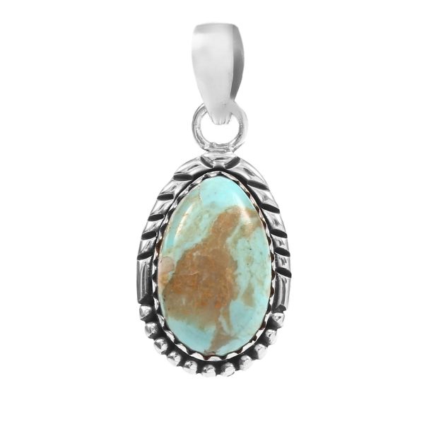 Mohave Turquoise 1.25â€³ 925 Sterling Silver Pendant (RS109-255)