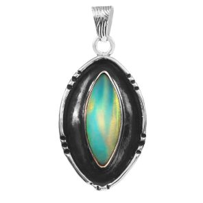 Aurora Opal 1.5â€³ 925 Sterling Silver Pendant (RS109-192)