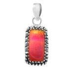 Aurora Opal 1.25â€³ 925 Sterling Silver Pendant (RS109-195)