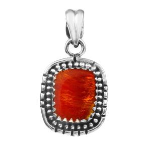 Aurora Opal 1.25â€³ 925 Sterling Silver Pendant (RS109-197)