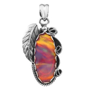 Aurora Opal 1.5â€³ 925 Sterling Silver Pendant (RS109-200)