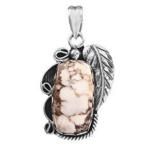 Wild Horse Jasper 1.25" 925 Sterling Silver Pendant (RS105-336)