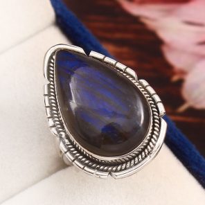 labradorite Ring Size US 8 925 Sterling Silver (RS24-109)